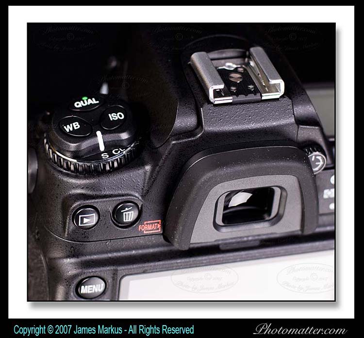 Photo of Nikon
D300 Mode Dial, Hotshoe, and Eyepiece